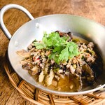 焼きナスのそぼろネギ油がけ Vietnamese grill eggplant