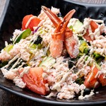 Salad with plenty of crab