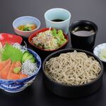 Salmon shirasu bowl set