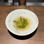 薪鳥新神戸 - 万願寺唐辛子の揚浸し