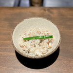 薪鳥新神戸 - 土鍋鶏そぼろご飯 ニラ