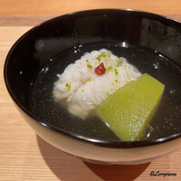 綾小路 唐津 - ボタン鱧と冬瓜の椀物