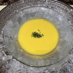 竹田屋 - 陽気なマダム達の気ままな定食 の 本日のスープ （冷製カボチャのポタージュ）　(2022/09)