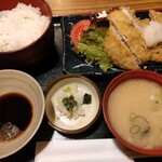Obako Soba - おろしカツ定食　860円　ポン酢でいただきます。