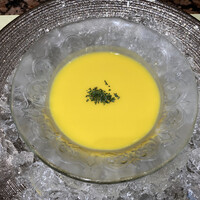 竹田屋 海浜幕張店 - 陽気なマダム達の気ままな定食 の 本日のスープ （冷製カボチャのポタージュ）　(2022/09)