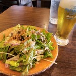 Seafood House Eni - サラダ＋ビール