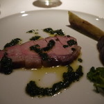 レストラン ラッセ - 鹿児島　四元豚の3時間ロースト　高温瞬間燻製　タイムの香りのイタリアンパセリソース