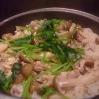 酒家 魚肉菜 虹晴れ - 鳥とキノコの釜めし