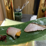 すし花一寿美 - 真鯛とサワラ