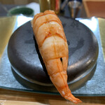 すし花一寿美 - 蒸しエビ