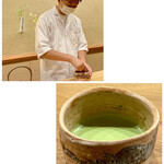 鎌倉 北じま - お薄
      北嶋さんがたてて下さるお薄、器が一人一人違いますがとても素敵です。