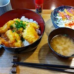 まつもと食堂 - とり天丼660円☆7/8