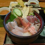 Sakanaryouri Kasahara - 海鮮丼定食の海鮮丼