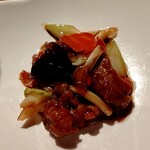 中国薬膳料理 星福 - 高麗人参入り牛肉のオイスターソース炒め♡柔らかな牛肉に濃いめのお味が染みて満足感がありまし♪