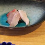 うみからそらへ - 定食には  ちょこっとお刺身  生タコ  タイ  カンパチ