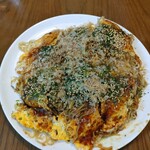 鉄板食堂 ひまわり - ランチ広島焼き¥700＋2倍麺¥100