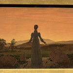Ponta Honke - フリードリヒの『夕日の前に立つ女性』。ラッコには朝焼けに見えてしまいます