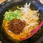 坦々麺　四川 - ◎汁無し担々麺(2辛)ランチ¥900                                                         選べる惣菜は麻婆茄子(ご飯付でお代わり無料)