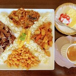 Costantino - シェフランチ (4種盛り・ライス・シフォンケーキ・ドリンク付) 1500円