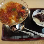 懐石なが田 - 紅茶ゼリーと白玉