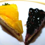 アピシウス - 黄桃とブルーベリーのタルト