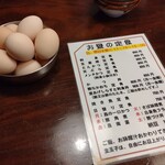 季節料理 なか一 - 生卵が山盛り(ﾟ∀ﾟ)‼　良心的な価格設定のメニュー