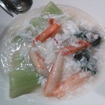 健民ダイニング - カニとチンゲン菜のカニソースあえ