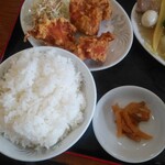 武夷山 - 日替りランチB八宝菜唐揚げセットご飯大盛り