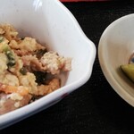 おさい家 - ゴーヤチャンプルとお新香