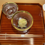 料理屋そうびき - アワビと桃のすり流し