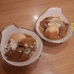 晩杯屋 - 煮込み(玉子入り)１９０円