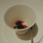 リストランテ カノフィーロ - ゴボウのムース　パンチェッタとプラム