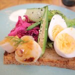 スモーブロー キッチン ナカノシマ - 2022-9　サラダ、スープ、コーヒーつき