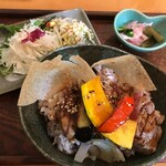 松竹堂ｃａｆｅ - ステーキ丼（1,100円）