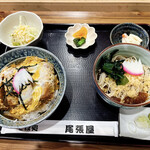 Owariya - カツ丼と冷そばセット_¥1,100