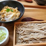 Juuwari Soba Nakamura Menbee - 親子丼と冷たい蕎麦のセット999円