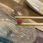 寿し処 彩華 - 蓮根の赤ちゃんの梅酢漬け