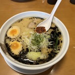 麺屋てっぺん - 味玉みそ黒マー油ラーメン