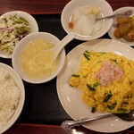 広州厨房 -  カニとニラと玉子のふわふわ定食