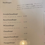 Brown Burger - メニュー