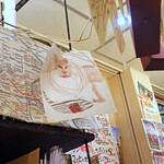 立飲・ビストロシン サンテ - 店内に子供が描いたライオン