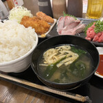 わ楽 - ①お味噌汁