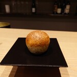 オルト - パンはこの日は抹茶のパン。その場でオーブンに入れて焼かれての提供　202209