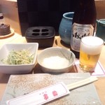 串助 - ビールとおとおし