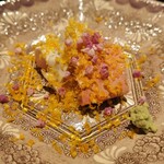 薪鳥新神戸 - 高坂鶏 刺身（白レバー・胸肉・ささみ）