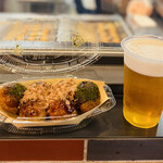 築地銀だこ - ◆ぜったいうまい‼ たこ焼（6個いり）
◆生ビール（ザ・プレミアム・モルツ）