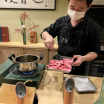 和の食 樹翠 - しゃぶしゃぶオイルに炭の香りづけ