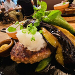 つばめグリル - 季節の野菜の和風ハンブルグステーキのセット