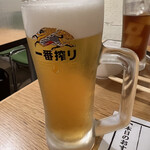 大衆ホルモン酒場 鶴松 - 生ビール ¥490→¥290