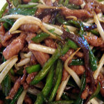 麗華 - 日替わりランチ肉ピーマン炒めアップ